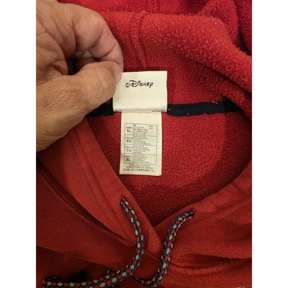 Disney, Walt Disney World‎ Vintage Men's Red Hoodie. Size XL - Picture 6 of 8